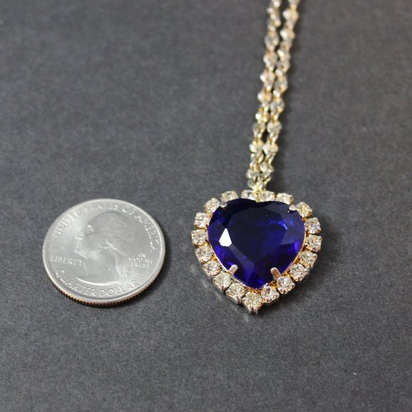 Vintage 1998 Cobalt Blue Heart of the Ocean Lind W - Picture 3 of 6